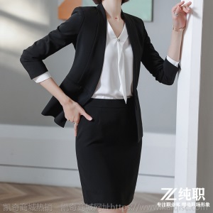 女总裁时尚正装职业装气质女神范黑色西装女套装名媛小香风西服女