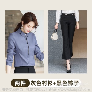 批发职业女装正装上衣 衬衣OL通勤商务时尚优雅气质白色长袖衬衫
