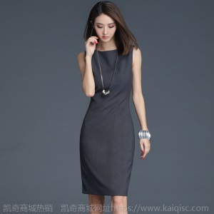 播音主持艺考服装女2019新款时尚气质修身显瘦白色打底无袖连衣裙