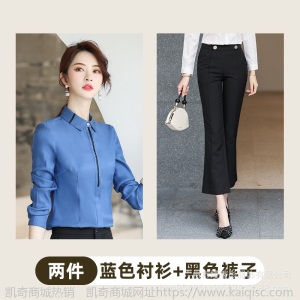 批发职业女装正装上衣 衬衣OL通勤商务时尚优雅气质白色长袖衬衫