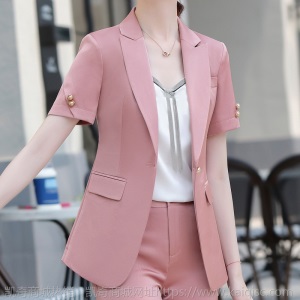 小西装套装女韩版气质2020春夏季薄款西服外套职业套装时尚工作服
