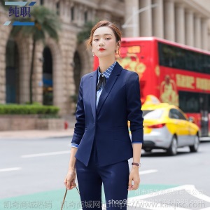 职业西装套装女2019秋季时尚长袖高端商务正装西服酒店前台工作服