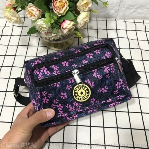 批发地摊包斜挎包女士休闲帆布妈咪包单肩包老年人花布包