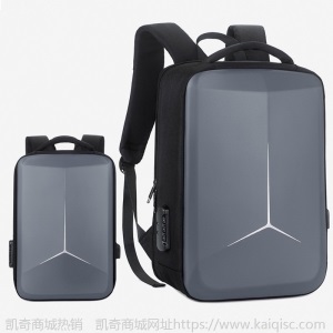 凯奇简约商务双肩背包男防盗笔记本电脑包15.6寸USB充电定制LOGO