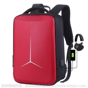 凯奇简约商务双肩背包男防盗笔记本电脑包15.6寸USB充电定制LOGO