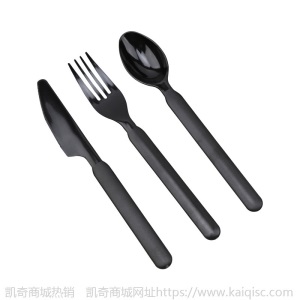 一次性磨砂加厚刀叉勺塑料水果勺子蛋糕甜品餐具独立包装三齿叉勺