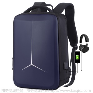 凯奇简约商务双肩背包男防盗笔记本电脑包15.6寸USB充电定制LOGO