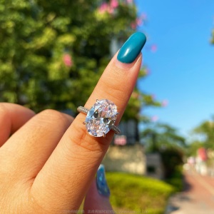 安柒 凯奇经典个性求婚订婚戒指定制批发 s925纯银时尚仿真钻戒女