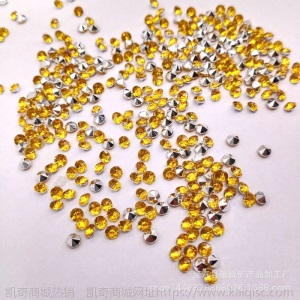 金色石子工艺品晶瓷装饰画用电镀金色石头亚克力钻石3-6 6-9mm