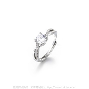 凯奇凯奇莫桑钻石开口戒指网红直播锆石经典活口调节情侣钻戒女