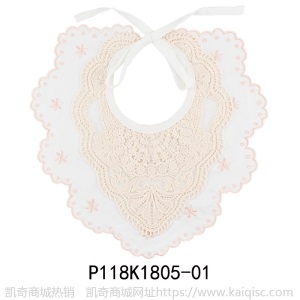 新款薄款绣花宝宝口水巾ins三角巾母婴儿童用品贴牌工厂一件代发