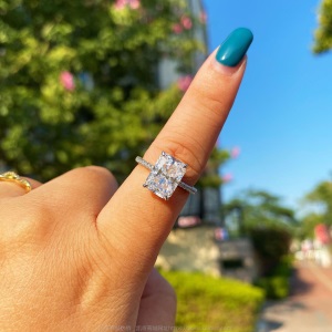 安柒 凯奇经典个性求婚订婚戒指定制批发 s925纯银时尚仿真钻戒女