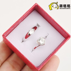 情侣对戒仿真钻戒婚礼戒指开口结婚戒指 男女款银戒指女 批发首饰