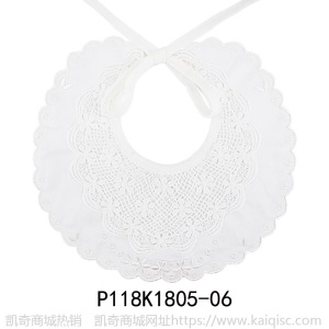 新款薄款绣花宝宝口水巾ins三角巾母婴儿童用品贴牌工厂一件代发