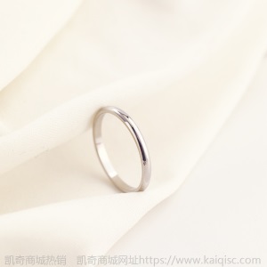 凯奇韩版时尚ins素圈滴胶钛钢戒指女尾戒18K玫瑰金镶钻戒厂家批发