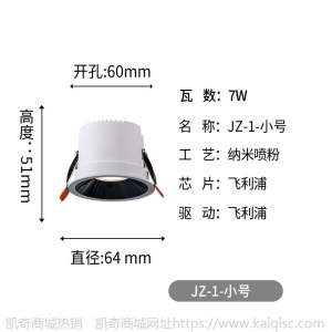 led筒灯PHILIPIS正品驱动原厂灯珠无主灯照明设计防眩光COB射灯
