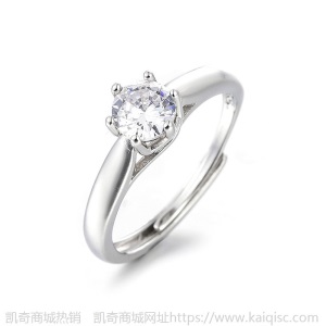 凯奇凯奇莫桑钻石开口戒指网红直播锆石经典活口调节情侣钻戒女