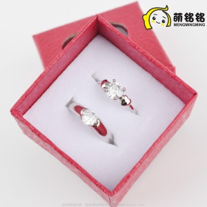 情侣对戒仿真钻戒婚礼戒指开口结婚戒指 男女款银戒指女 批发首饰