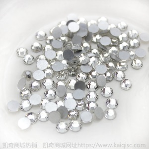 生产批发白AB国贸钻美甲平底钻手机配件饰品配件玻璃钻水晶钻石