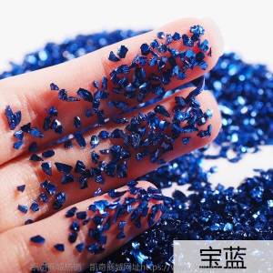 批发 大包450g 2-3mm 美甲钻不规格水晶玻璃碎石片 指甲饰品钻 。