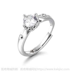 凯奇凯奇莫桑钻石开口戒指网红直播锆石经典活口调节情侣钻戒女