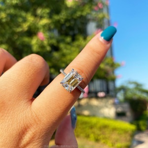 安柒 凯奇经典个性求婚订婚戒指定制批发 s925纯银时尚仿真钻戒女