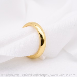 凯奇韩版时尚ins素圈滴胶钛钢戒指女尾戒18K玫瑰金镶钻戒厂家批发