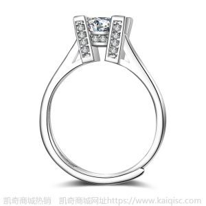 厂家直销s925经典六爪雪花纽壁一克拉莫桑钻戒女皇冠四爪戒指批发