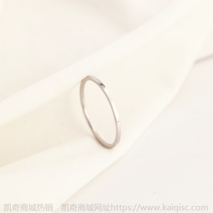 凯奇韩版时尚ins素圈滴胶钛钢戒指女尾戒18K玫瑰金镶钻戒厂家批发