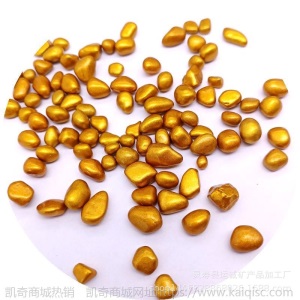金色石子工艺品晶瓷装饰画用电镀金色石头亚克力钻石3-6 6-9mm