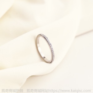 凯奇韩版时尚ins素圈滴胶钛钢戒指女尾戒18K玫瑰金镶钻戒厂家批发