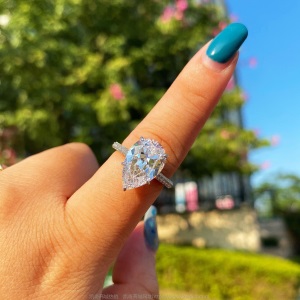 安柒 凯奇经典个性求婚订婚戒指定制批发 s925纯银时尚仿真钻戒女
