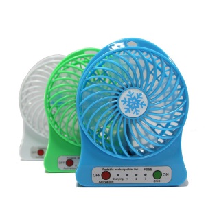 凯奇精品USB充电小风扇迷你手持风扇带LED灯便携式小风扇厂家直销