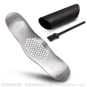 凯奇加厚不锈钢压蒜板 家用手动捣蒜器蒜蓉器 蒜泥器厨房工具
