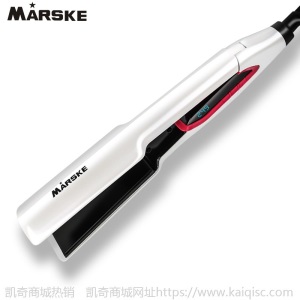 MARSKE直发器数码显示蓝屏调温陶瓷板烫发器卷直两用发电夹板