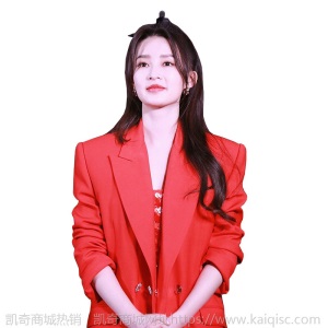 明星李沁同款红色西装外套女韩版2021新款时尚休闲气质女神范西服
