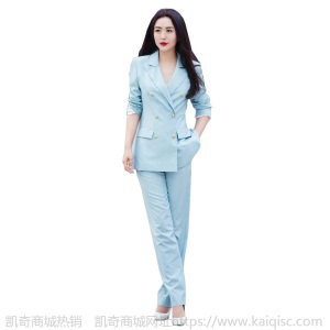 明星杨童舒同款西装套装女2020秋新款韩版女神范直筒裤长裤两件套