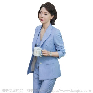 明星成果同款2020秋季新款西装套装女小香风洋气西服马甲三件套