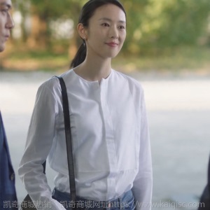 三十而已明星童瑶顾佳同款白色衬衫2021秋新款休闲长袖圆领衬衣女