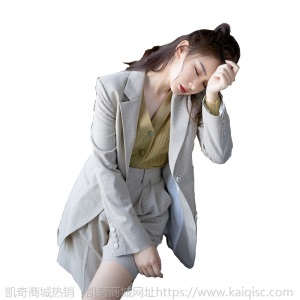 明星戚薇同款宽松格子西装短裤套装女薄款春夏英伦风慵懒风两件套