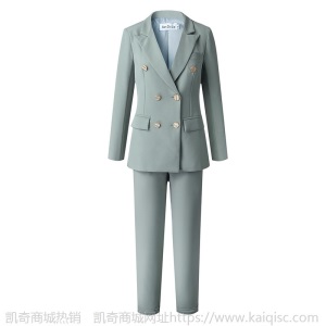 韩版秋冬欧洲站西装套装女时尚总裁高端职业装气质女神范两件套