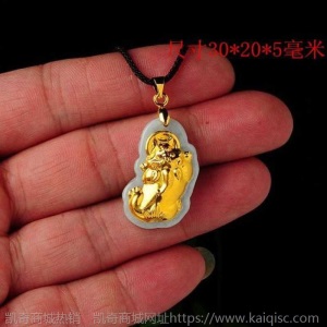 天然a货翡翠玉金镶玉招财貔貅树叶十字架男女吊坠送礼佳品
