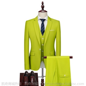 新款 西装男士西服套装男三件套韩版 休闲职业装婚庆纯色一件代发
