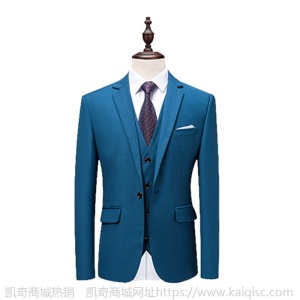 爆款速卖通全球购西服2020男士精品高端白色西服套装三件套男凯奇