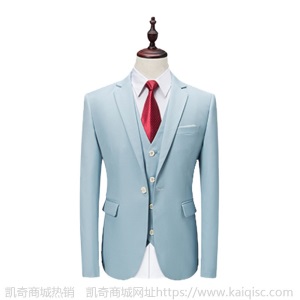 爆款速卖通全球购西服2020男士精品高端白色西服套装三件套男凯奇
