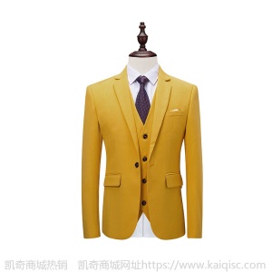 爆款速卖通全球购西服2020男士精品高端白色西服套装三件套男凯奇