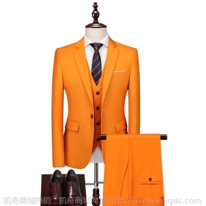 新款 西装男士西服套装男三件套韩版 休闲职业装婚庆纯色一件代发