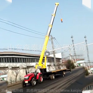 山东拖拉机吊车 拖拉机平板随车吊 8吨越野平板随车吊