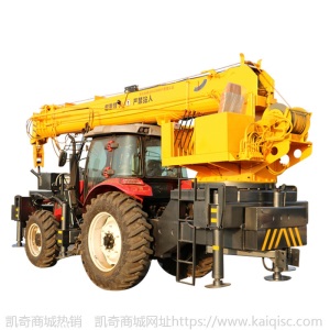 6吨四驱越野拖拉机吊车 拖拉机吊钻一体机农机改装吊车