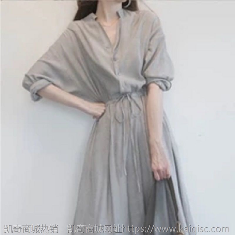 大码女装2021夏季新款胖mm衬衫连衣裙气质减龄收腰显瘦中长裙子潮